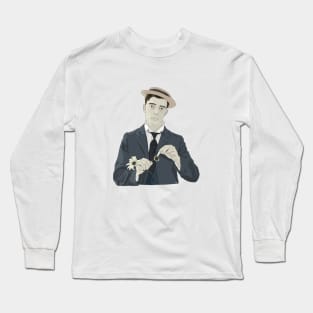 Happy Buster Keaton Long Sleeve T-Shirt